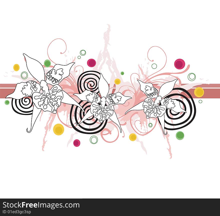 Illustration of a floral background