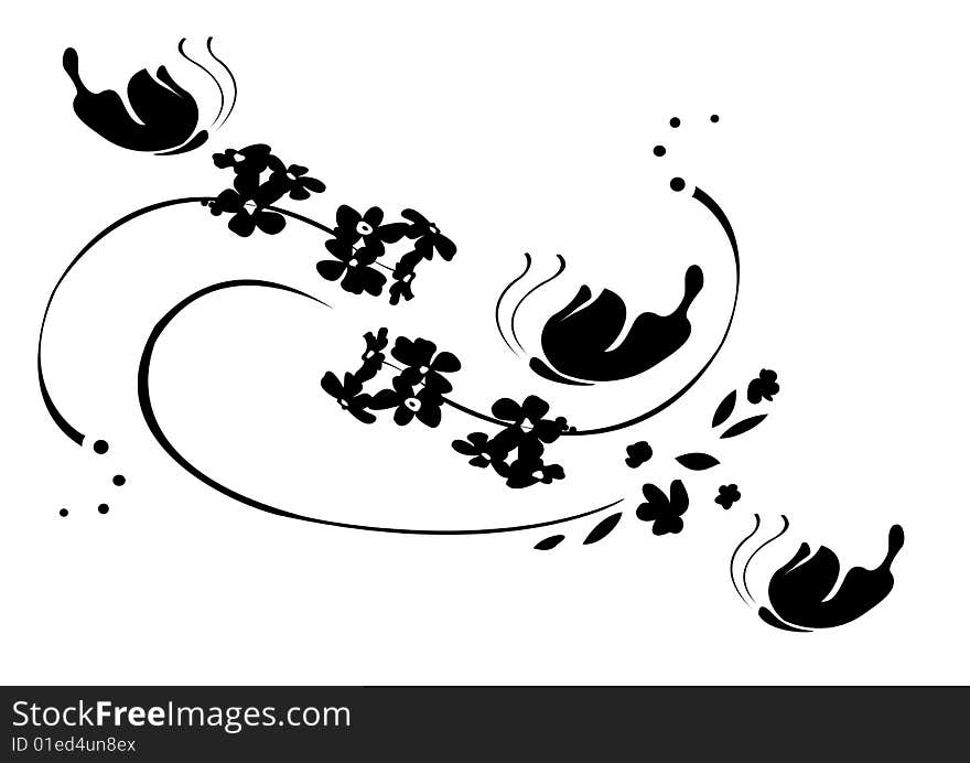 Vector illustration of funky abstract beautiful flower. Vector illustration of funky abstract beautiful flower.