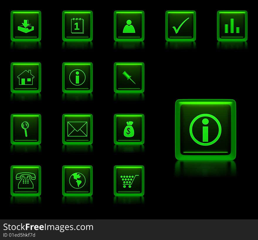 Green icons