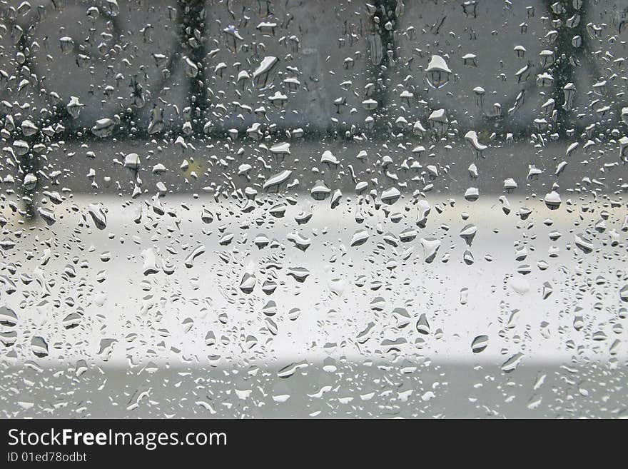 A background picture of rain droplets on glass