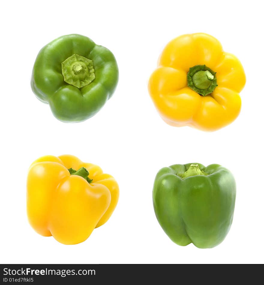 Yellow and green pepper