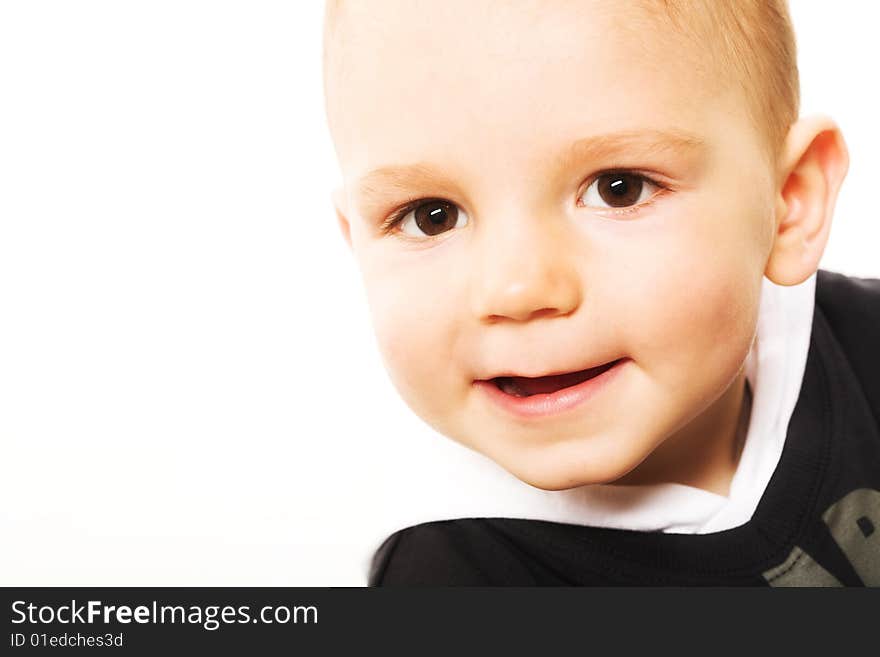 Beautiful smiling baby. close up.