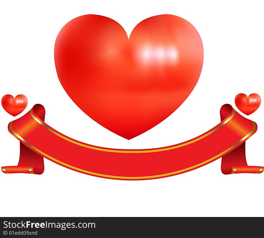 Heart arrow white background red vector