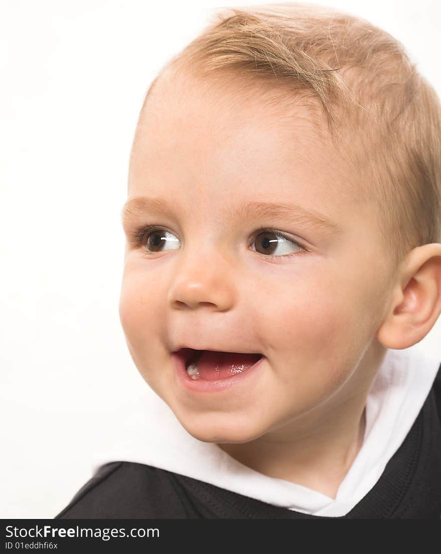 Beautiful smiling baby. close up.