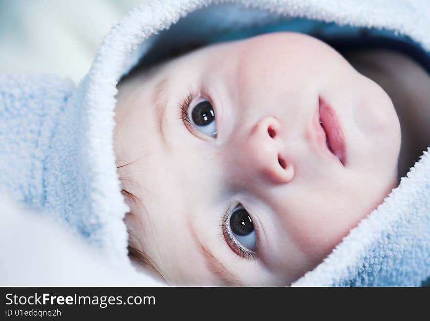 Close-up portrait of a cute child