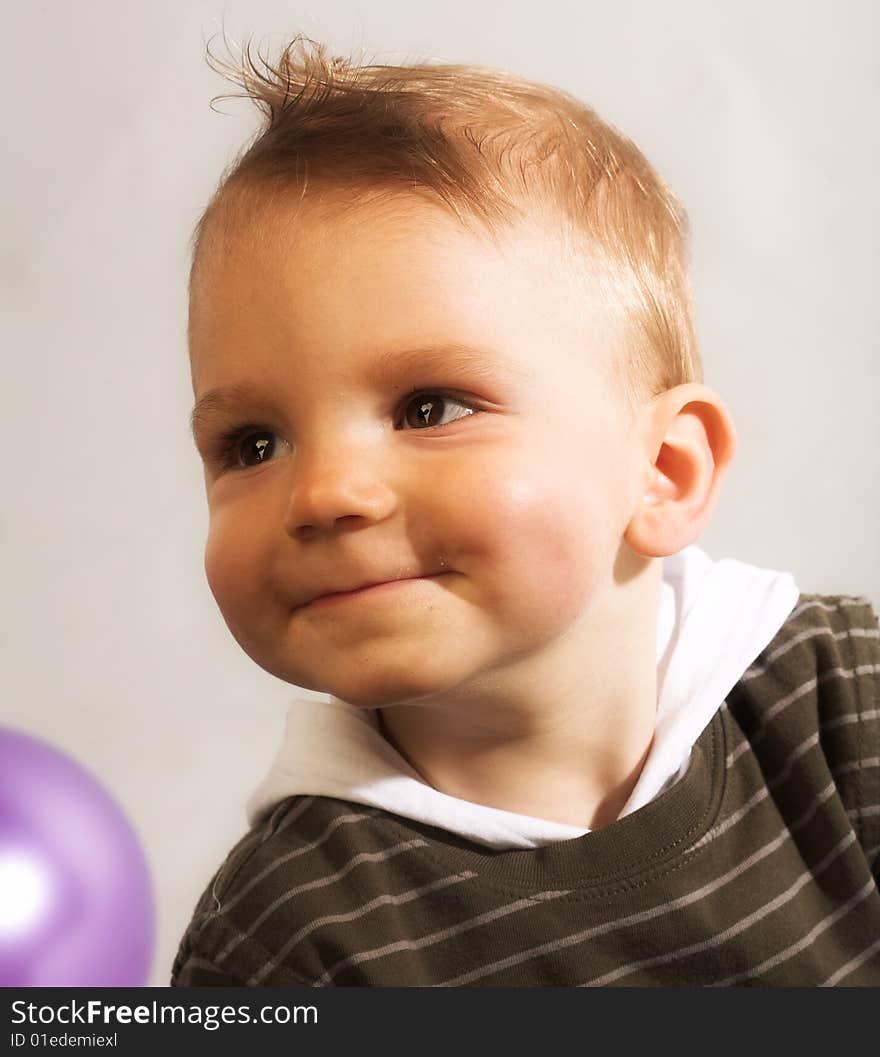 Beautiful smiling baby. close up.