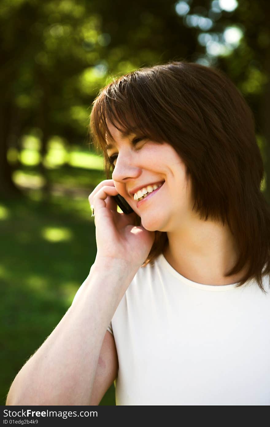 Young woman in park