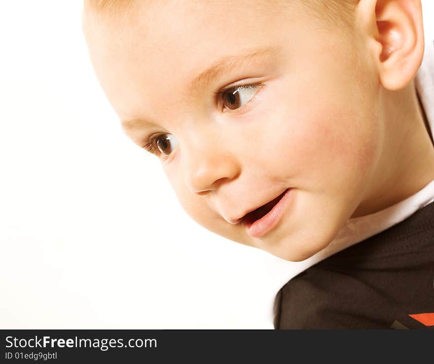 Beautiful smiling baby. close up.