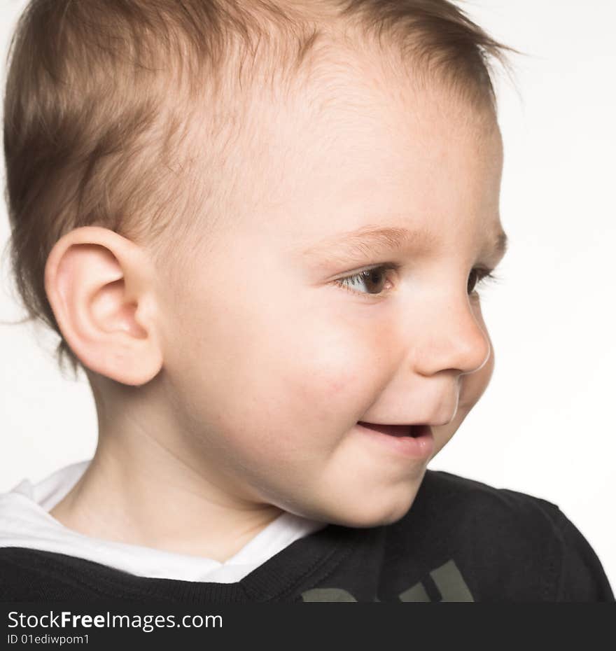 Beautiful smiling baby. close up.