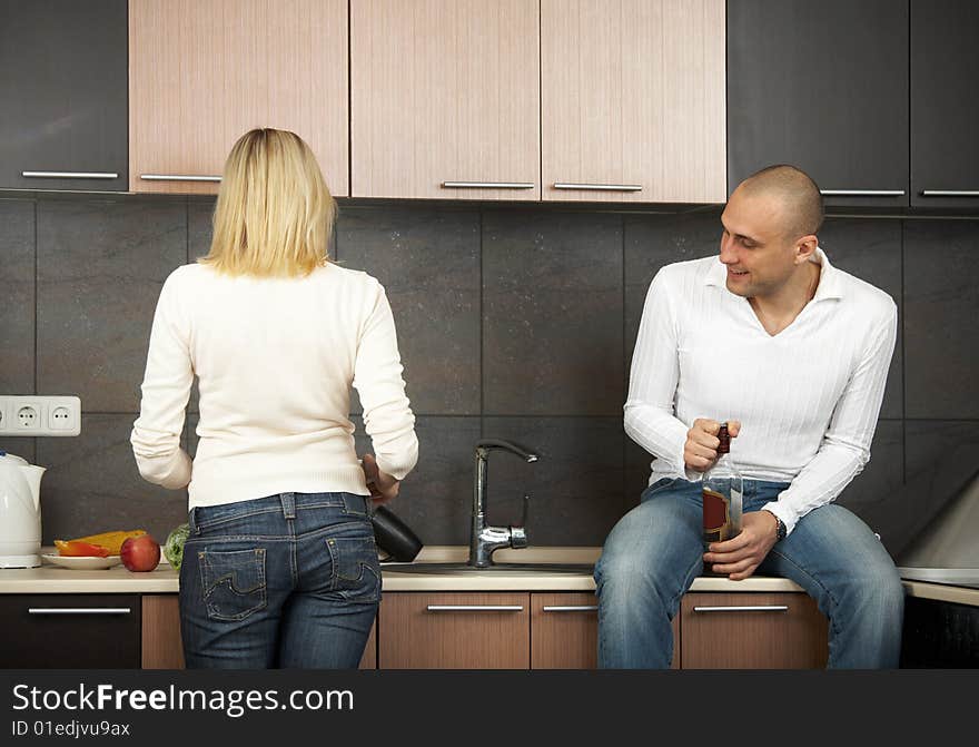 The pair on kitchen - it costs back, he laughs. The pair on kitchen - it costs back, he laughs