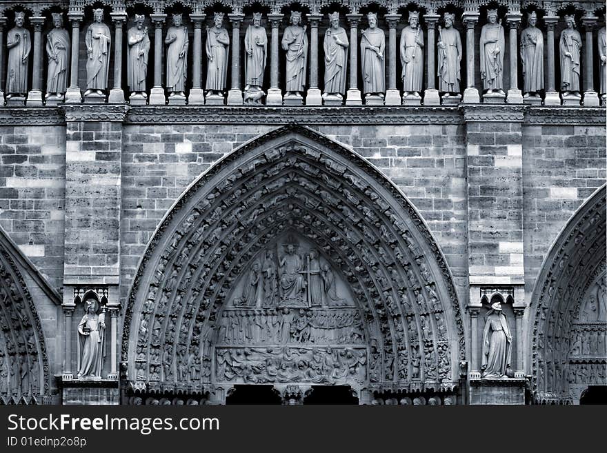 Notre Dame (detail), Paris, France