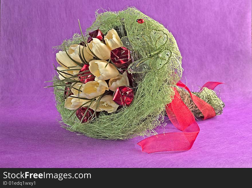 Bouquet of artificial flowers