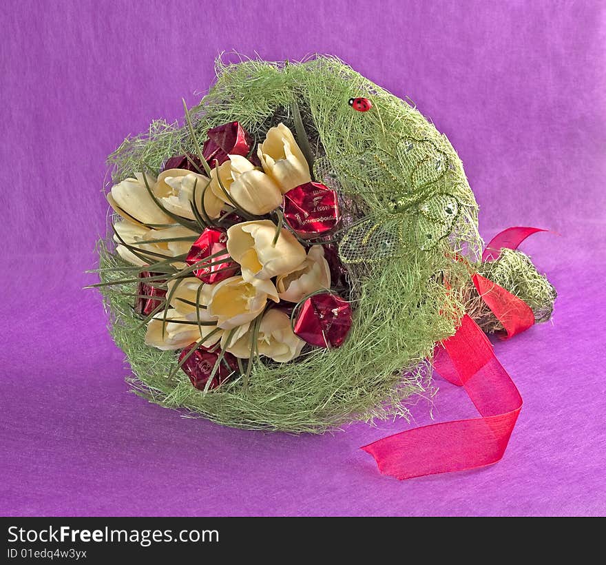 Bouquet of artificial flowers