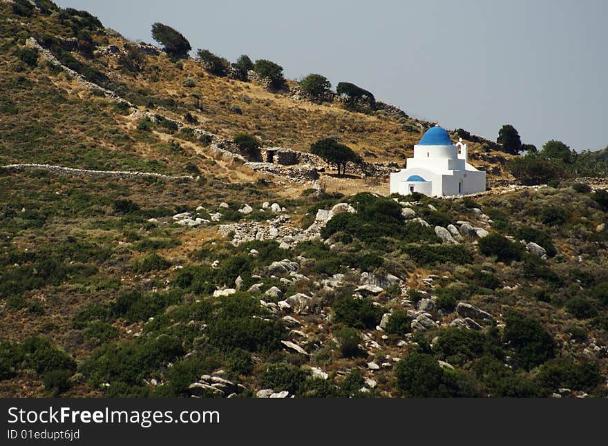 This church is on the island of Naxos in the Aegean sea. This church is on the island of Naxos in the Aegean sea