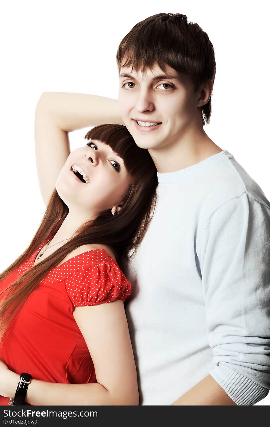 Portrait of young people in love. Shot in a studio. Portrait of young people in love. Shot in a studio.