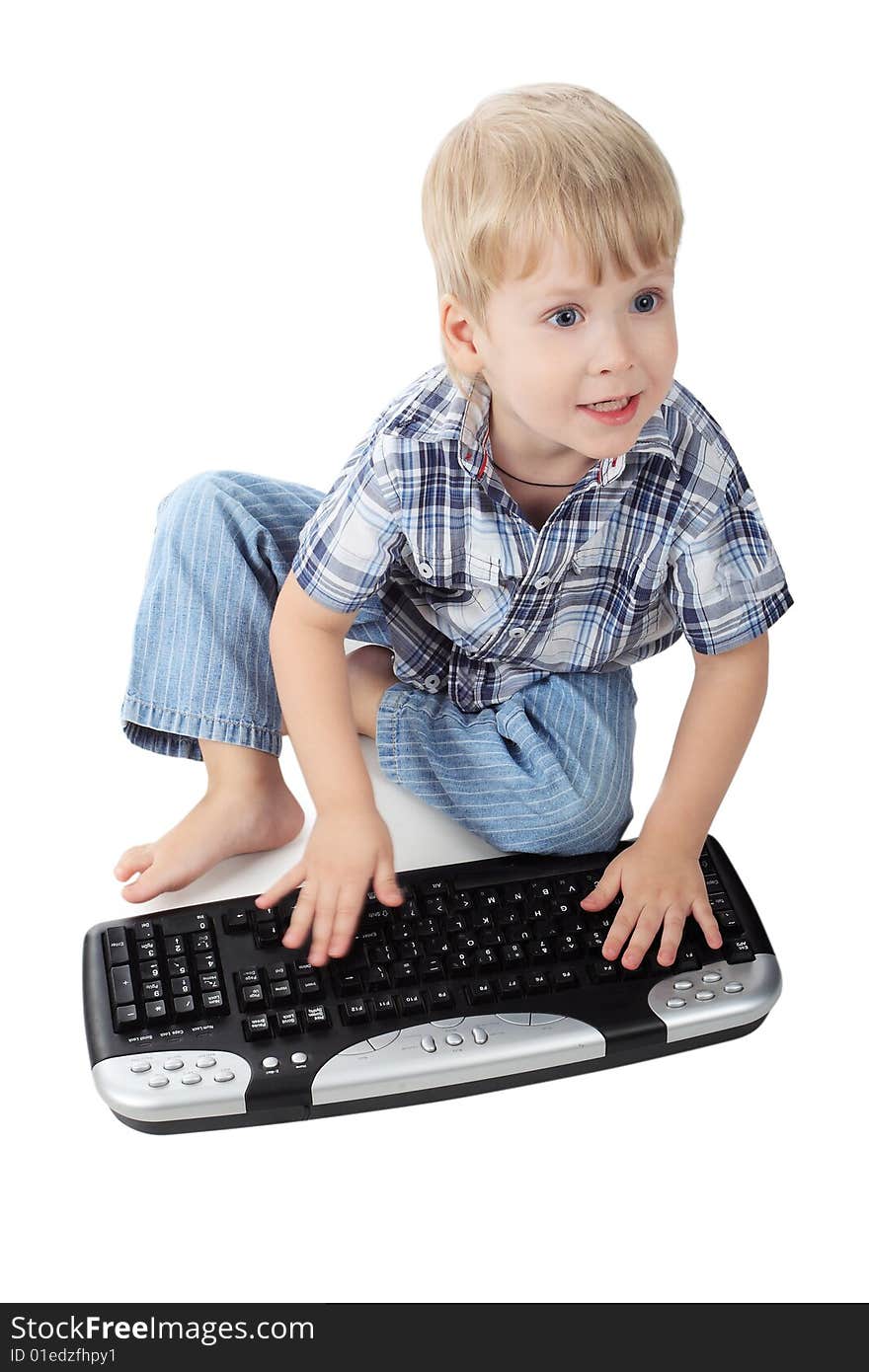 Beautiful child. Shot in studio. Isolated on white. Beautiful child. Shot in studio. Isolated on white.