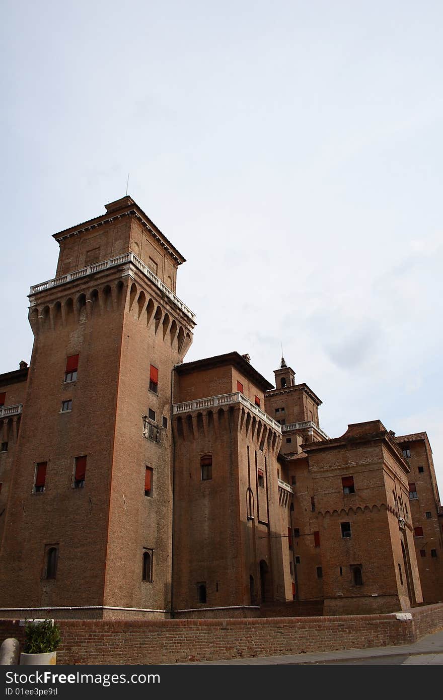 Historic buildings in Ferrara, Emilia Romagna, Italy.