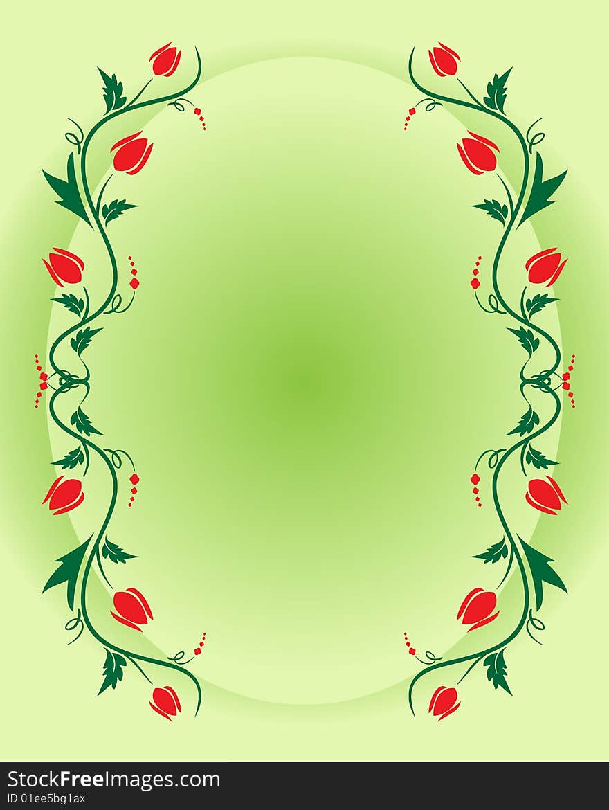 Floral banner with place for your text