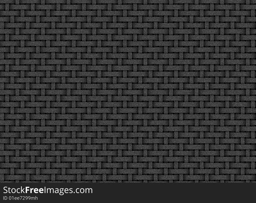 Seamless black woven straw illustration