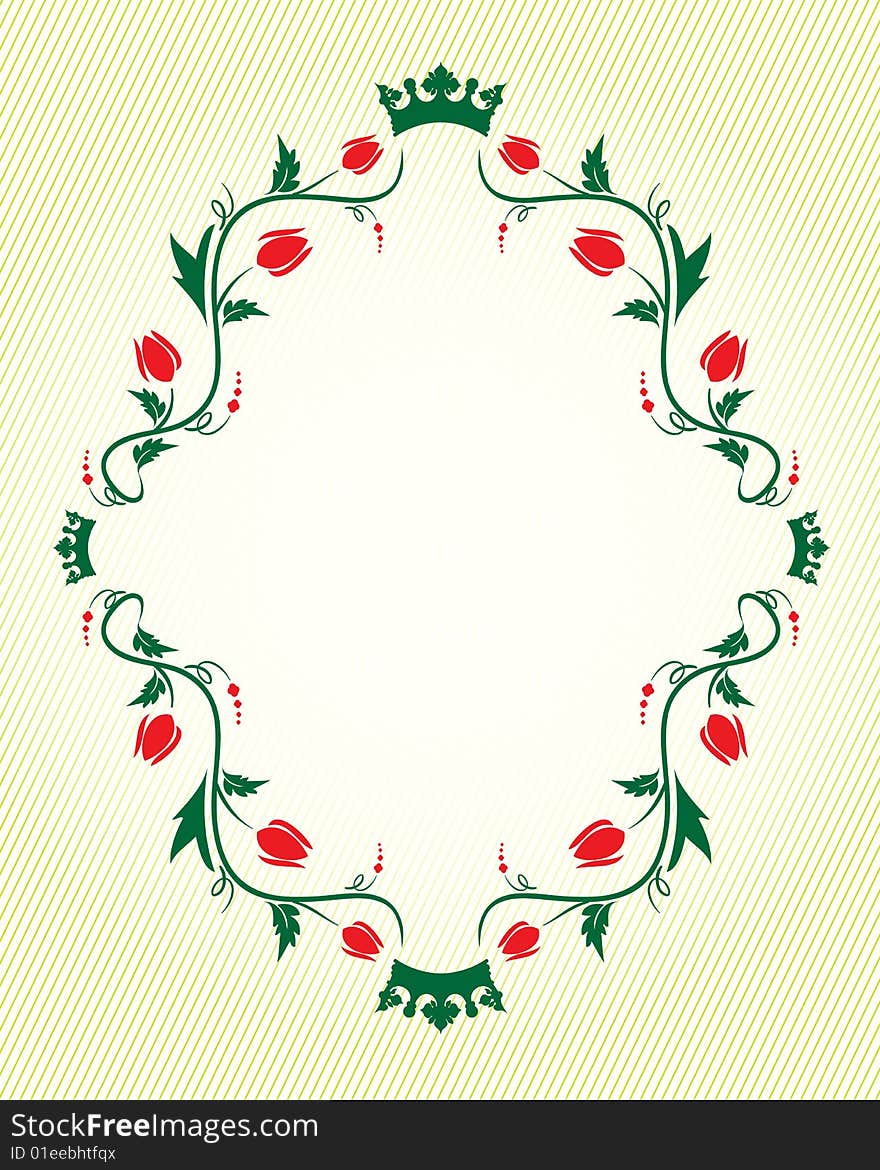 Floral banner with place for your text