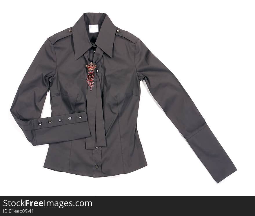 Woman fashion black shirt jacket