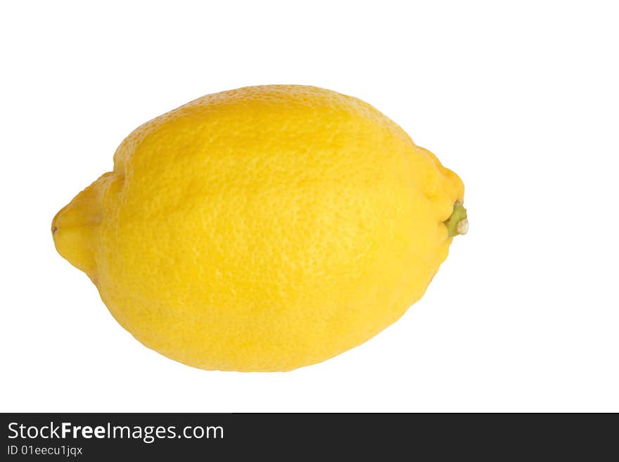 Ripe yellow lemon  isolated