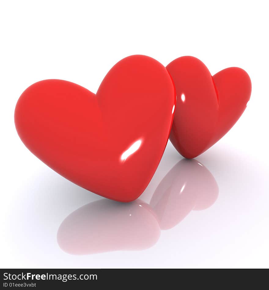 A 3d Rendered Heart Symbolising Love and Romance. A 3d Rendered Heart Symbolising Love and Romance