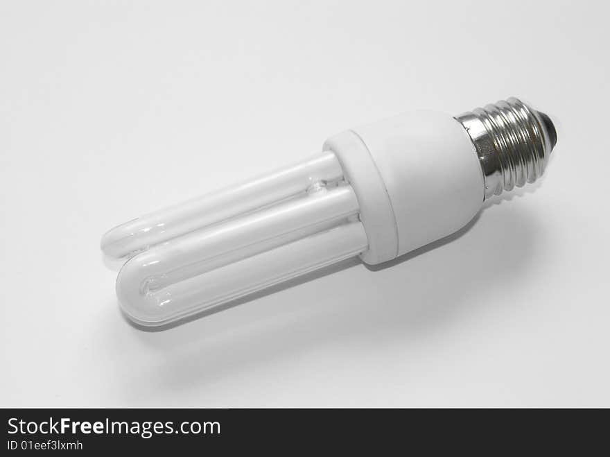 Electric Bulb On A White Background.