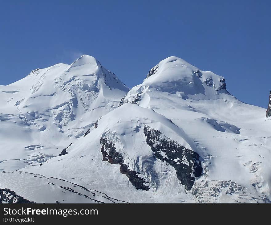 Massif Monte Rosa from Gornergrat. Massif Monte Rosa from Gornergrat