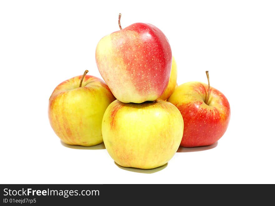 Some apples on white background. Some apples on white background