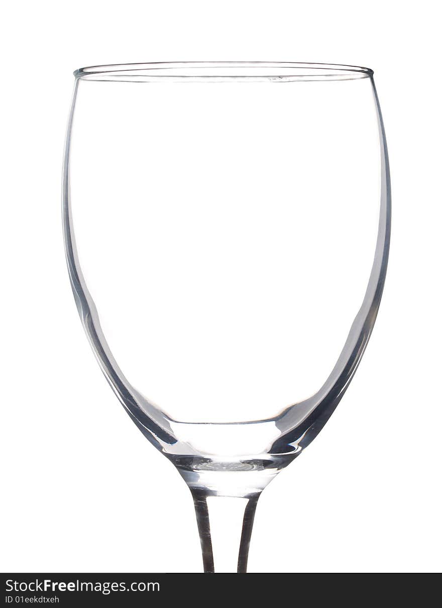 Close-up empty wine glass