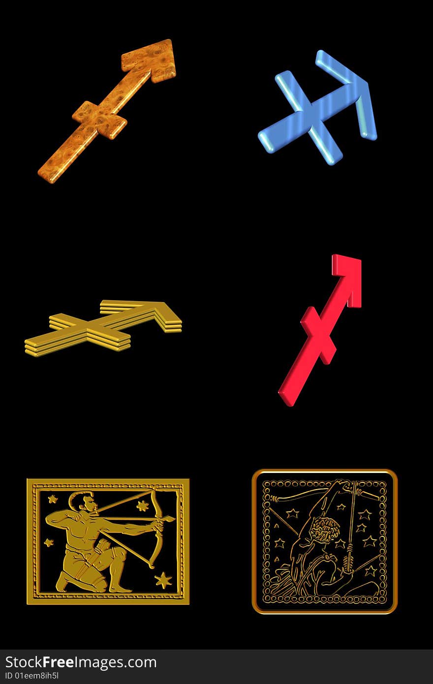 Sagittarius icon set