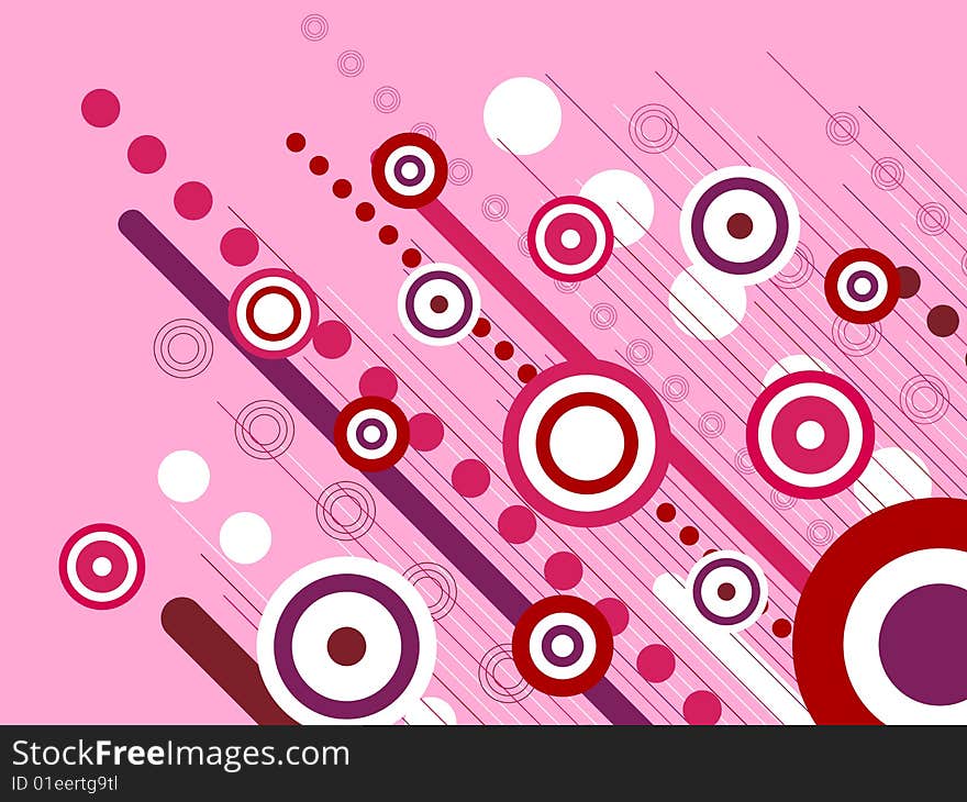 Abstract vector pink circle background