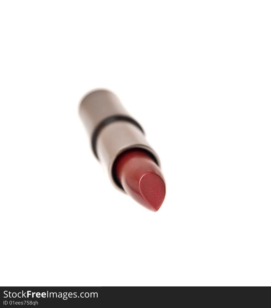 Red lipstick On a white background