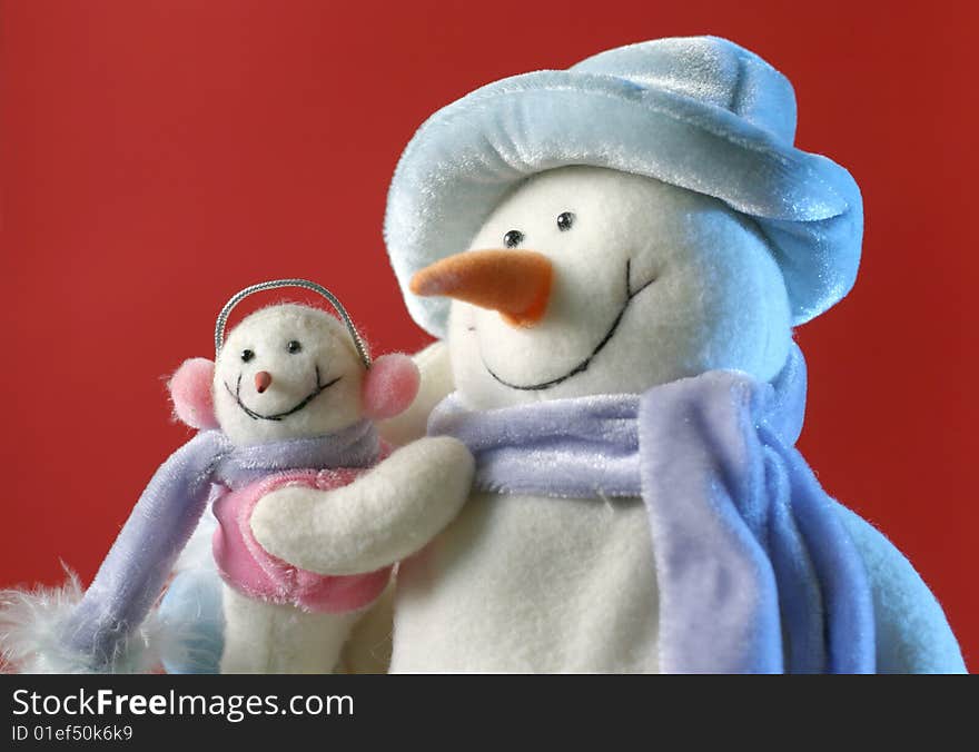 Snowman With His Baby