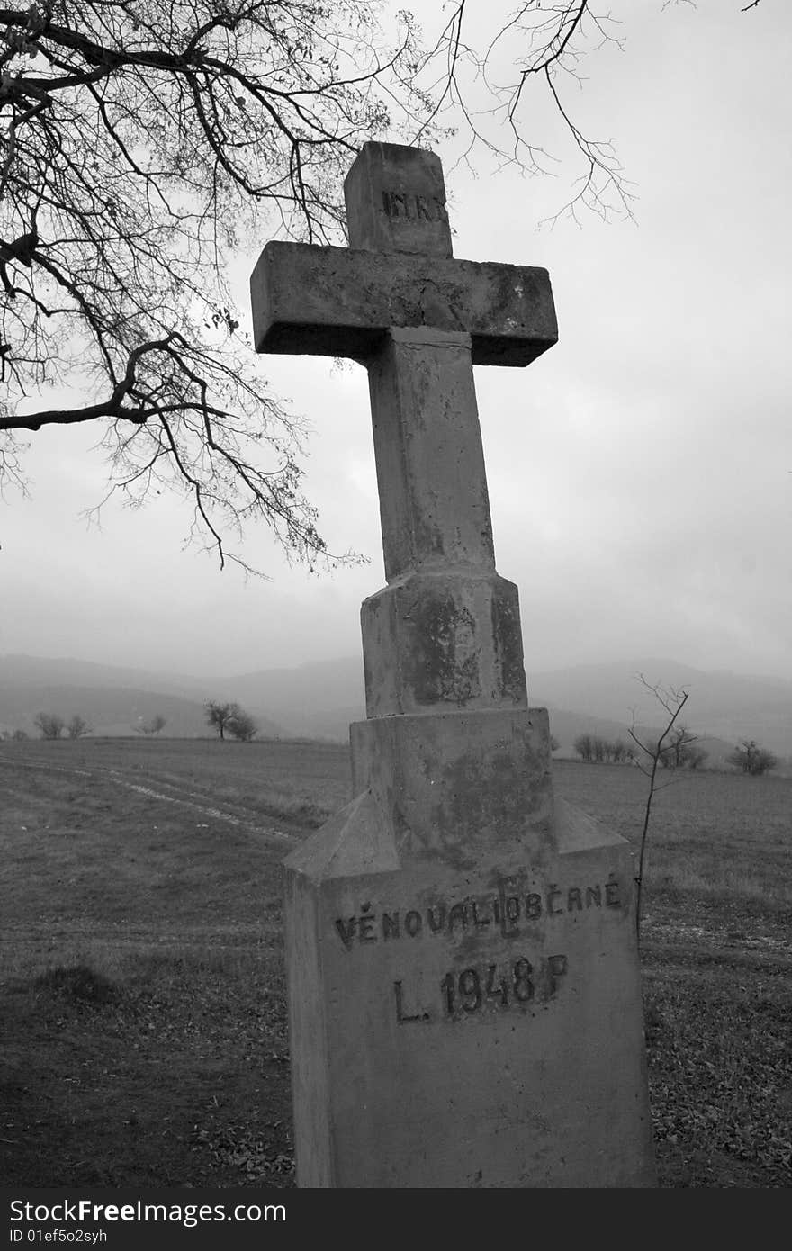 Christian cross in czech republic