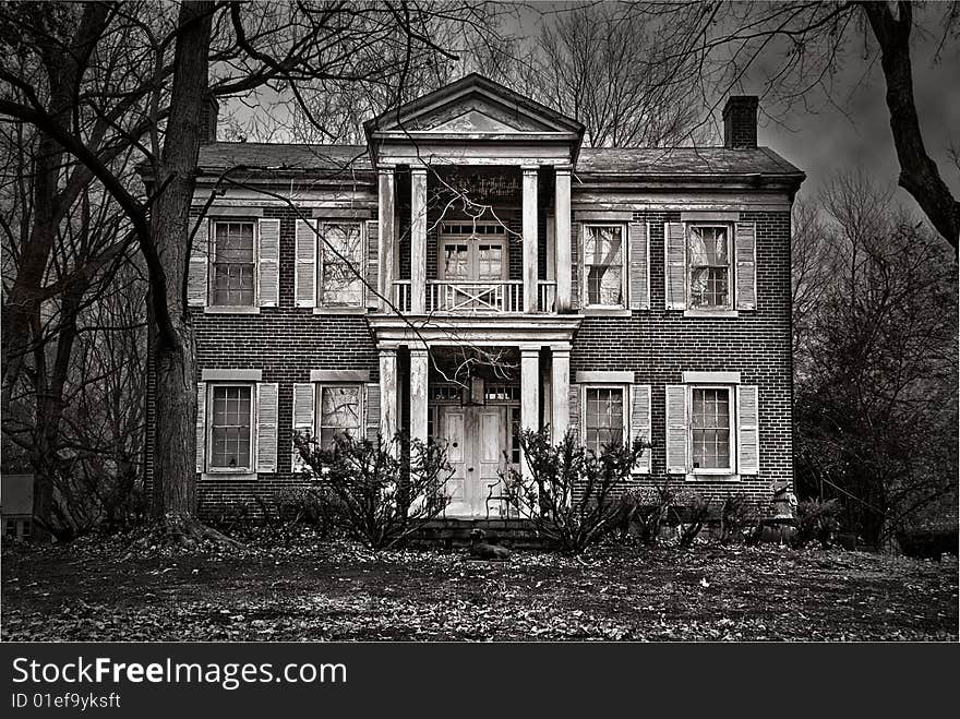 An old house localted in a small Indiana town. An old house localted in a small Indiana town.