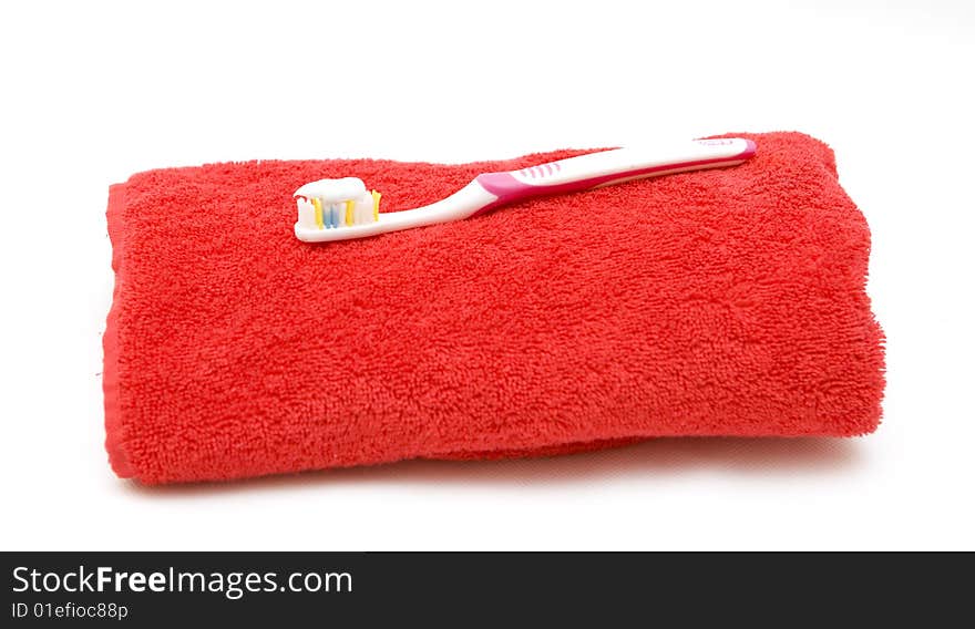 Toothbrush on a white background