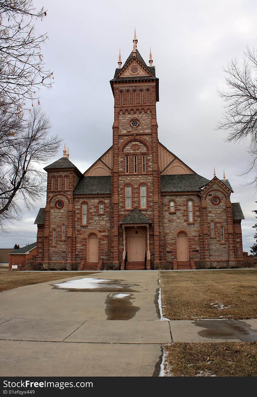 Beautiful architecture on this church in little town ID. Beautiful architecture on this church in little town ID