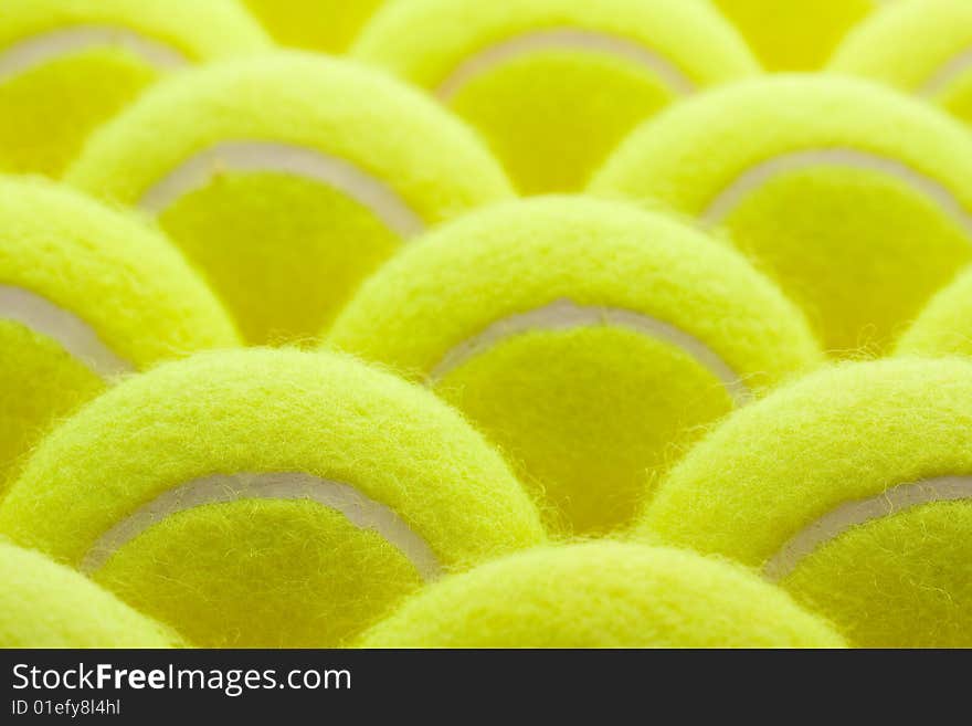 Macro Set of Brand New Tennis Balls. Macro Set of Brand New Tennis Balls.