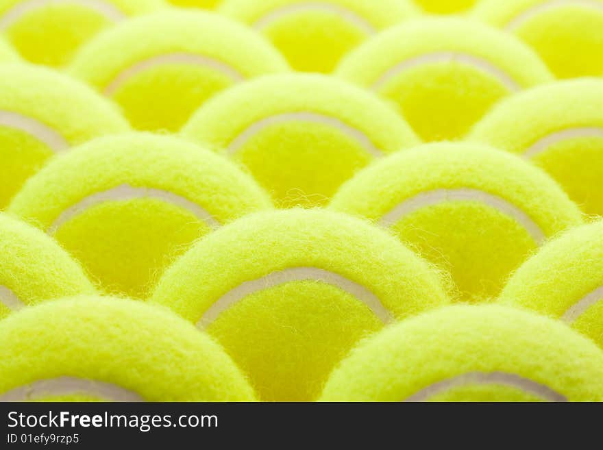 Group Of Tennis Balls