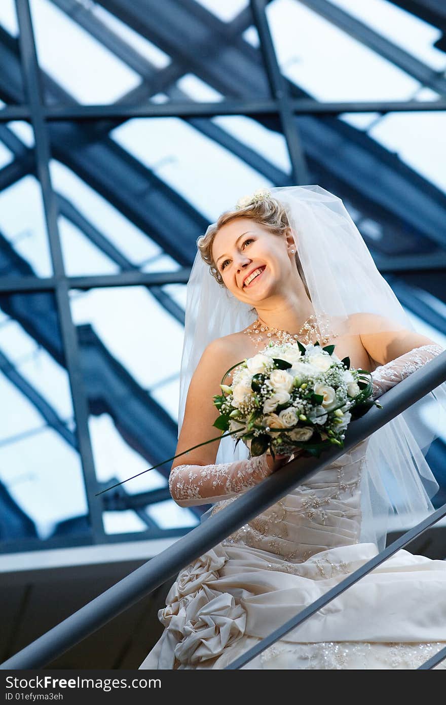 Bride under the glass ceiling. Bride under the glass ceiling