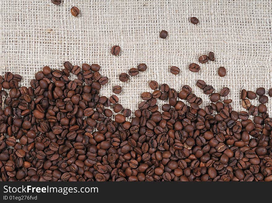 Coffee Beans on burlap