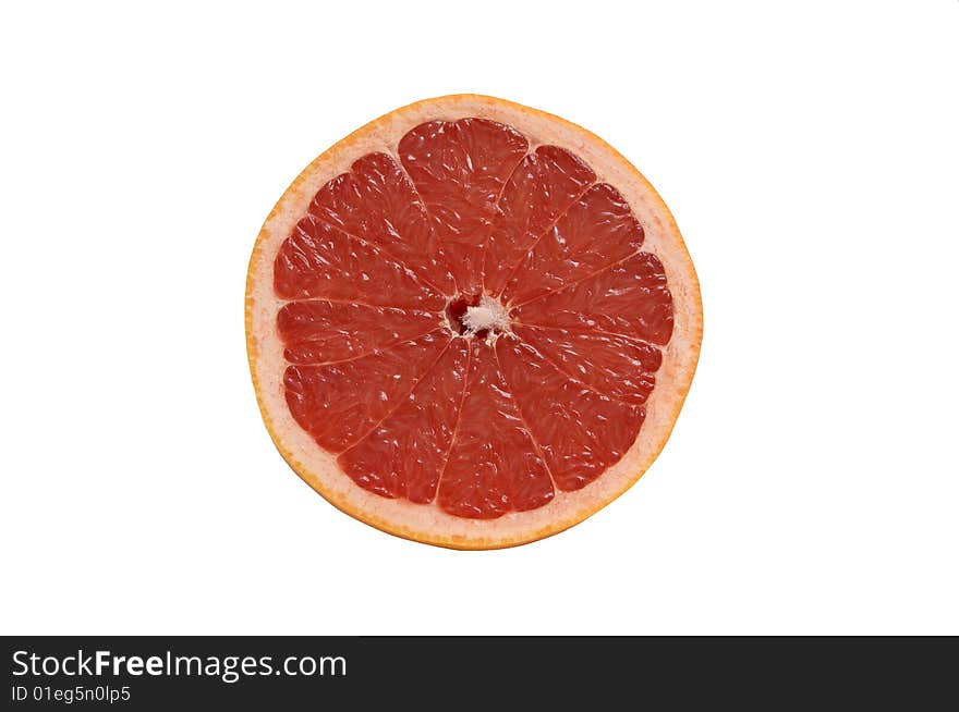 Grapefruit on a white background.