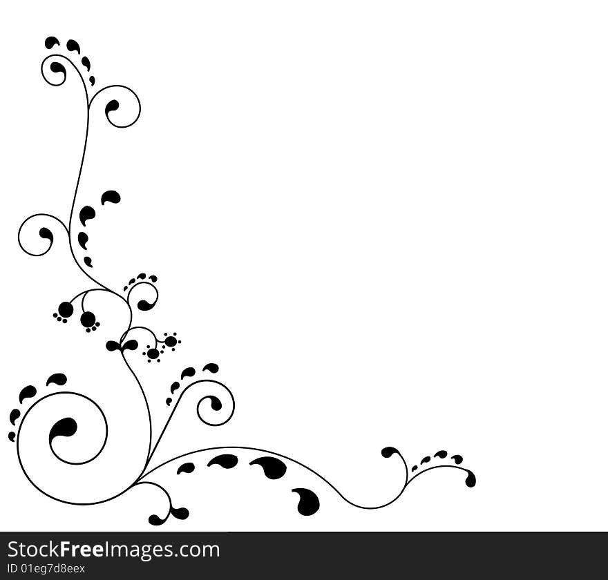 Spiral ornament on white background