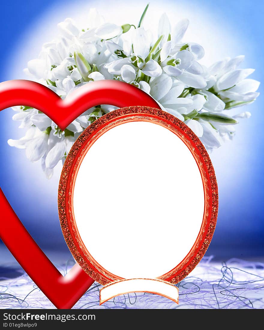 A picture frame on a white