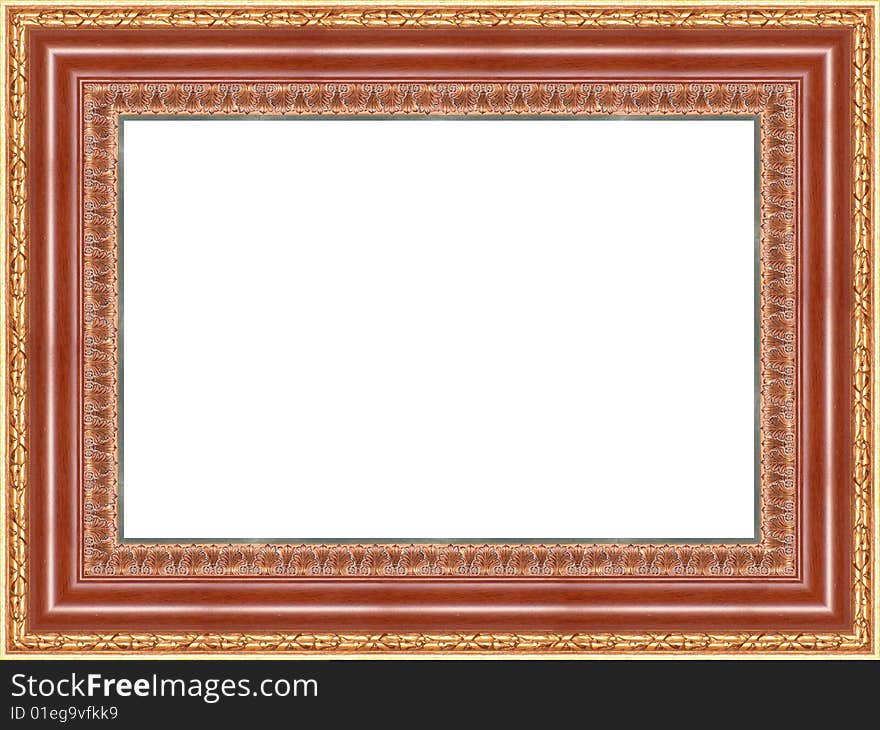 A picture frame on a white