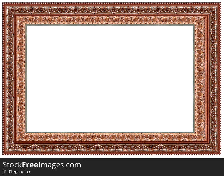 A picture frame on a white