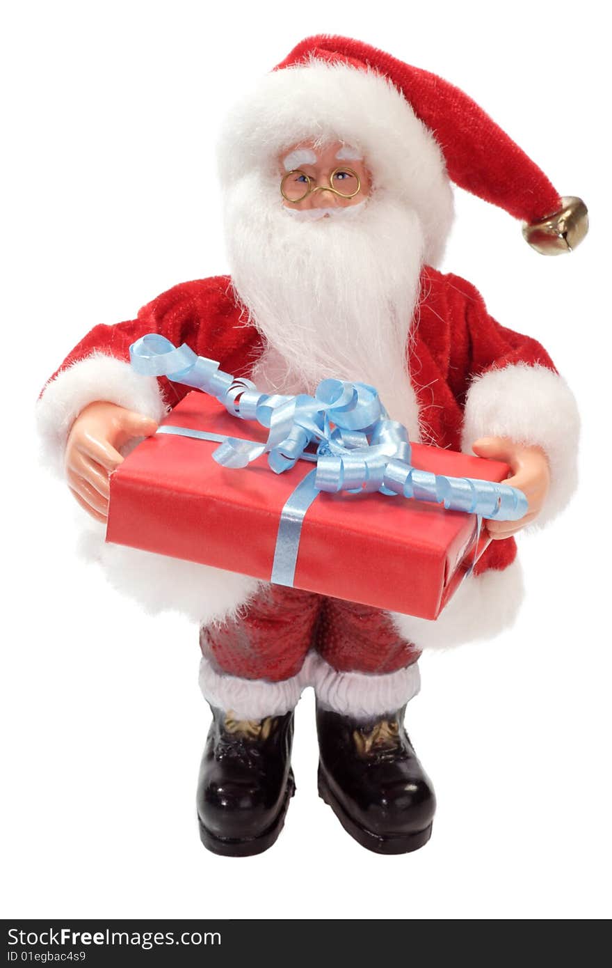 Santa Claus With Red Gift