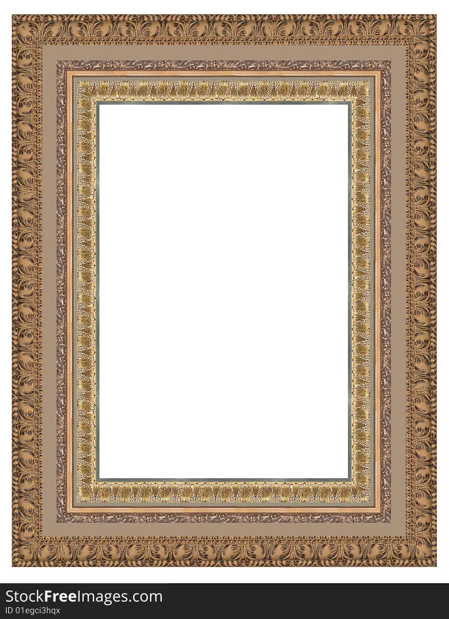 A picture frame on a white